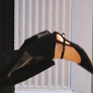 Jack Erwin x Allison Black Slingback Kitten Heel in Size 11